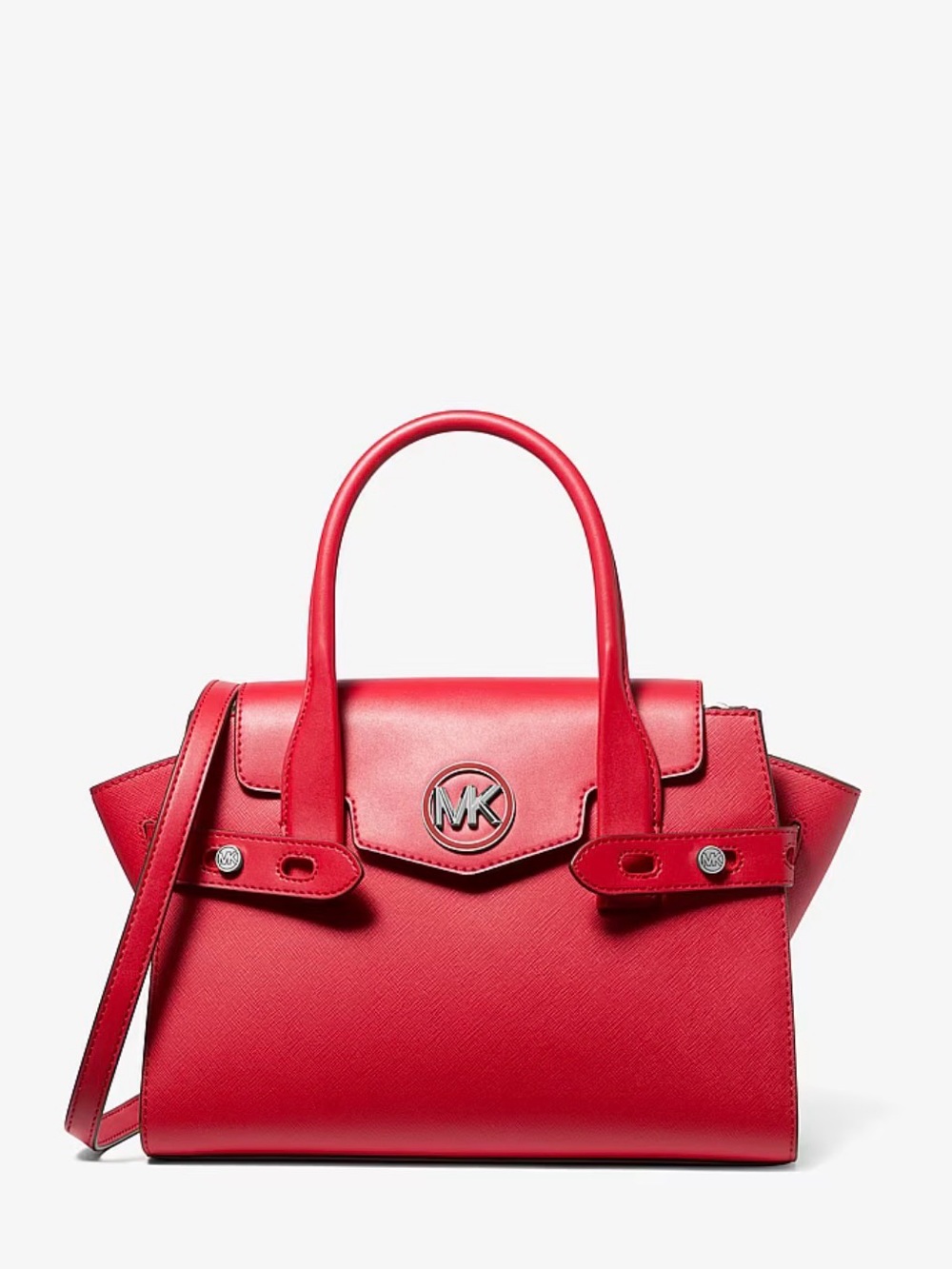 Michael Kors Red Leather Top-Handle Satchel